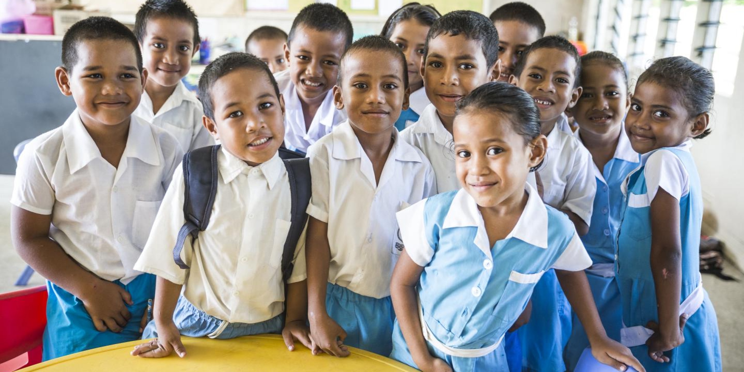 A group of students in class. Credit: UNICEF Pacific/2017